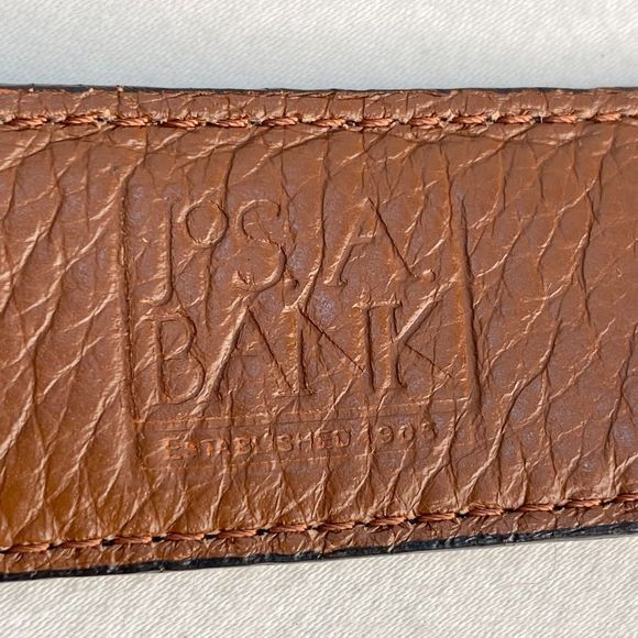 Jos A Bank Black Belt Mens 34 Waist Croc Embossed Leather - Picture 12 of 14